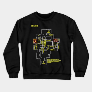 T-Shirt Csgo cache map overview Crewneck Sweatshirt